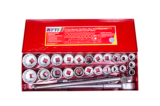 SOCKET SET 27 PCE 3/4 DR AF/MET